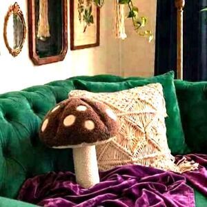 Target Bullseye's Playground Mushroom Plush Pillow Boho New Decor Cottage Core